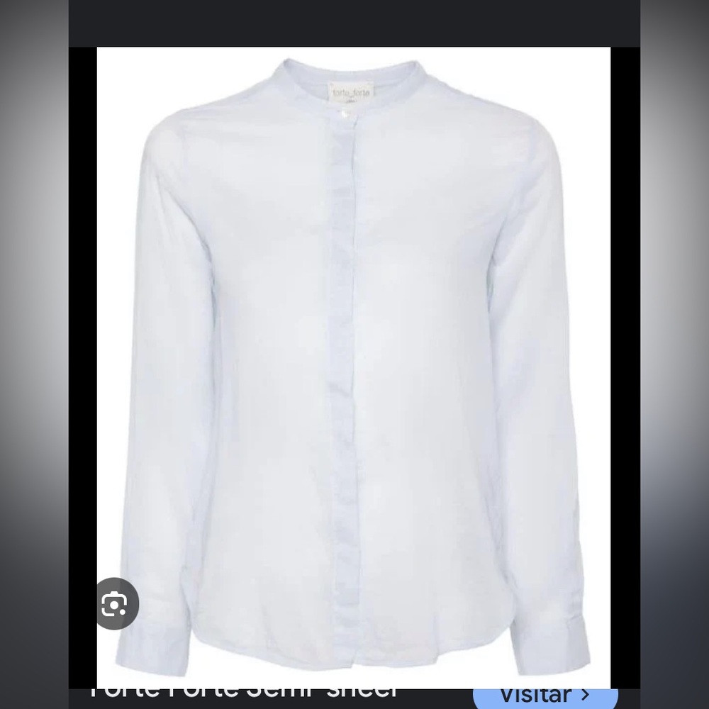 Semi Sheer Button Up Blouse - image 3